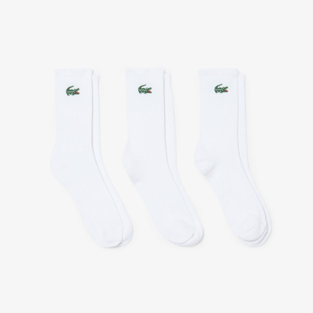 Lacoste 3-Pack Sport Socks RA9256 // WHITE