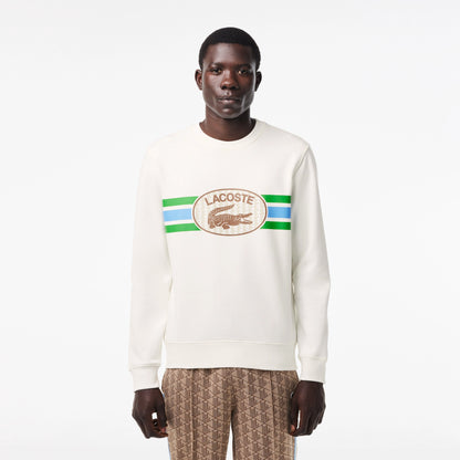 Lacoste Monogram Print Sweatshirt SH142000IJX // WHITE