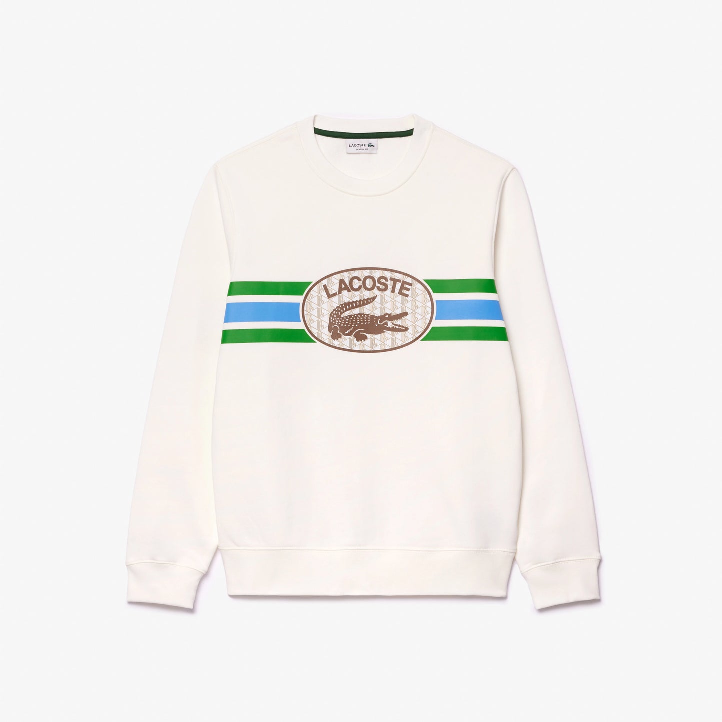 Lacoste Monogram Print Sweatshirt SH142000IJX // WHITE