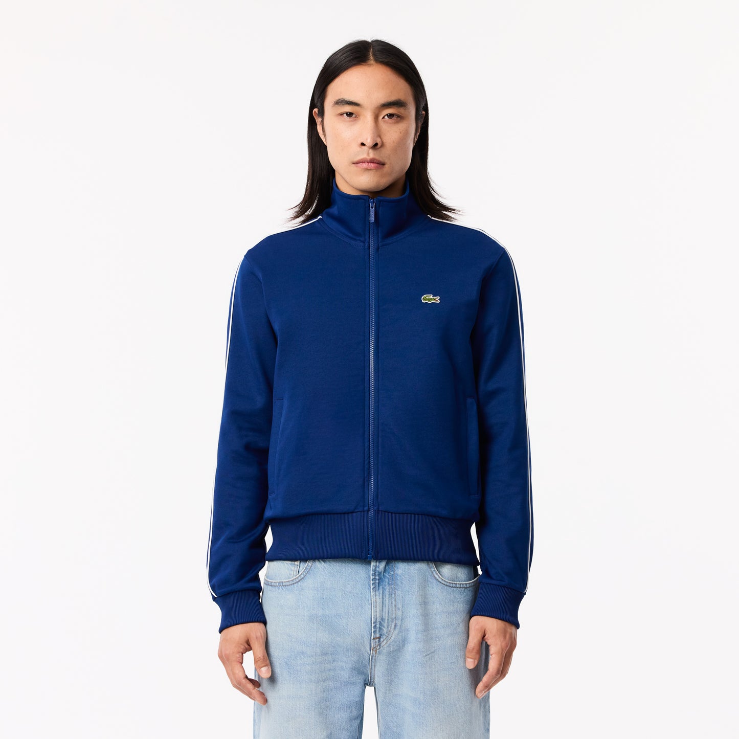 Lacoste Paris Piqué Zip Front TT SH1457 // GLOBE BLUE HMB