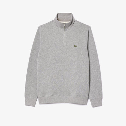 Lacoste Zip-Up High Neck Sweatshirt SH1927 // GRÅ 