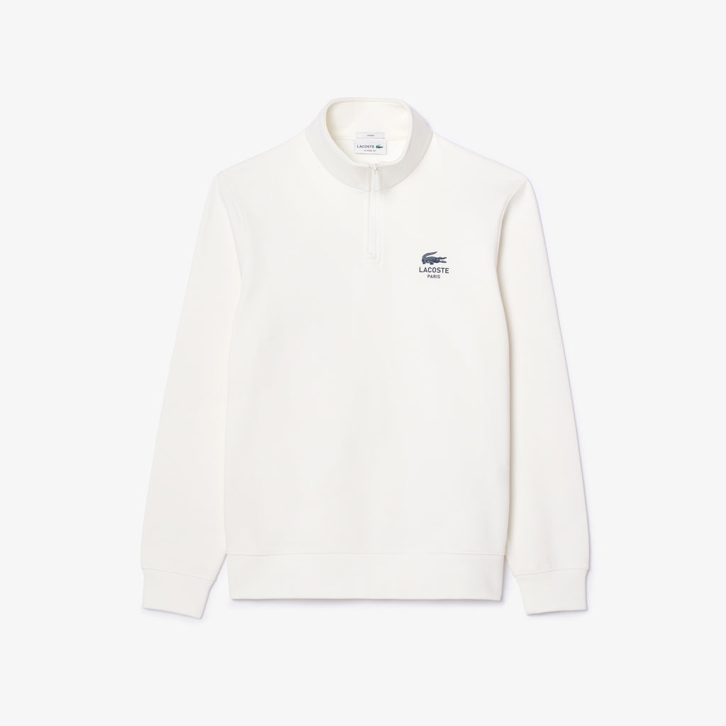 Lacoste Paris Zip-Up Print Sweatshirt SH2735 // WHITE 70V