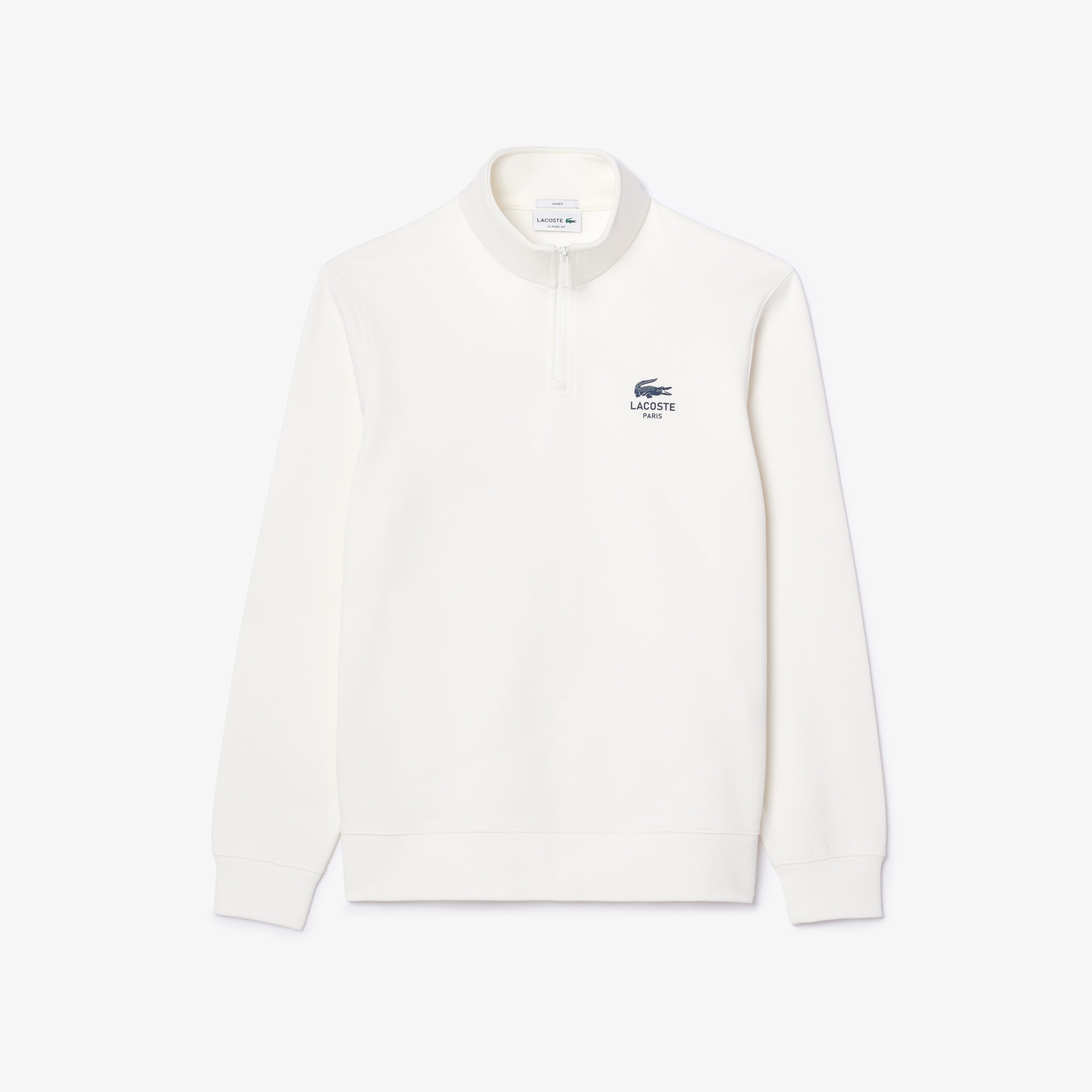 Lacoste Paris Zip-Up Print Sweatshirt SH2735 // WHITE 70V