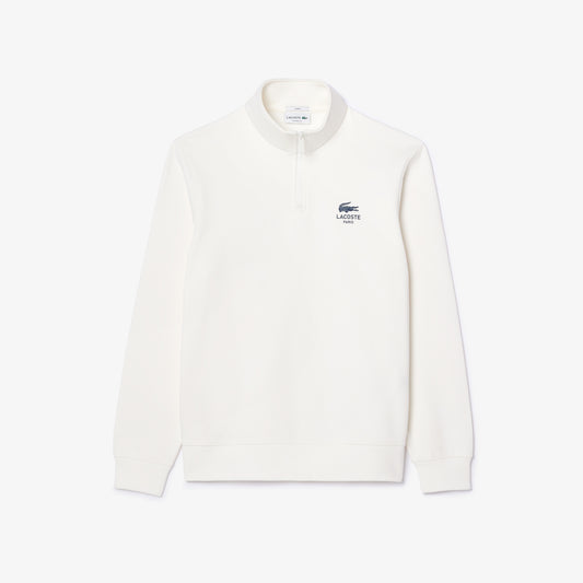 Lacoste Paris Zip-Up Print Sweatshirt SH2735 // WHITE 70V