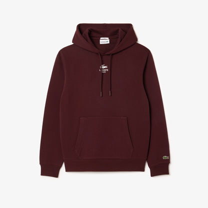 Lacoste Paris Print Hoodie SH2740 // BORDEAUX BZD