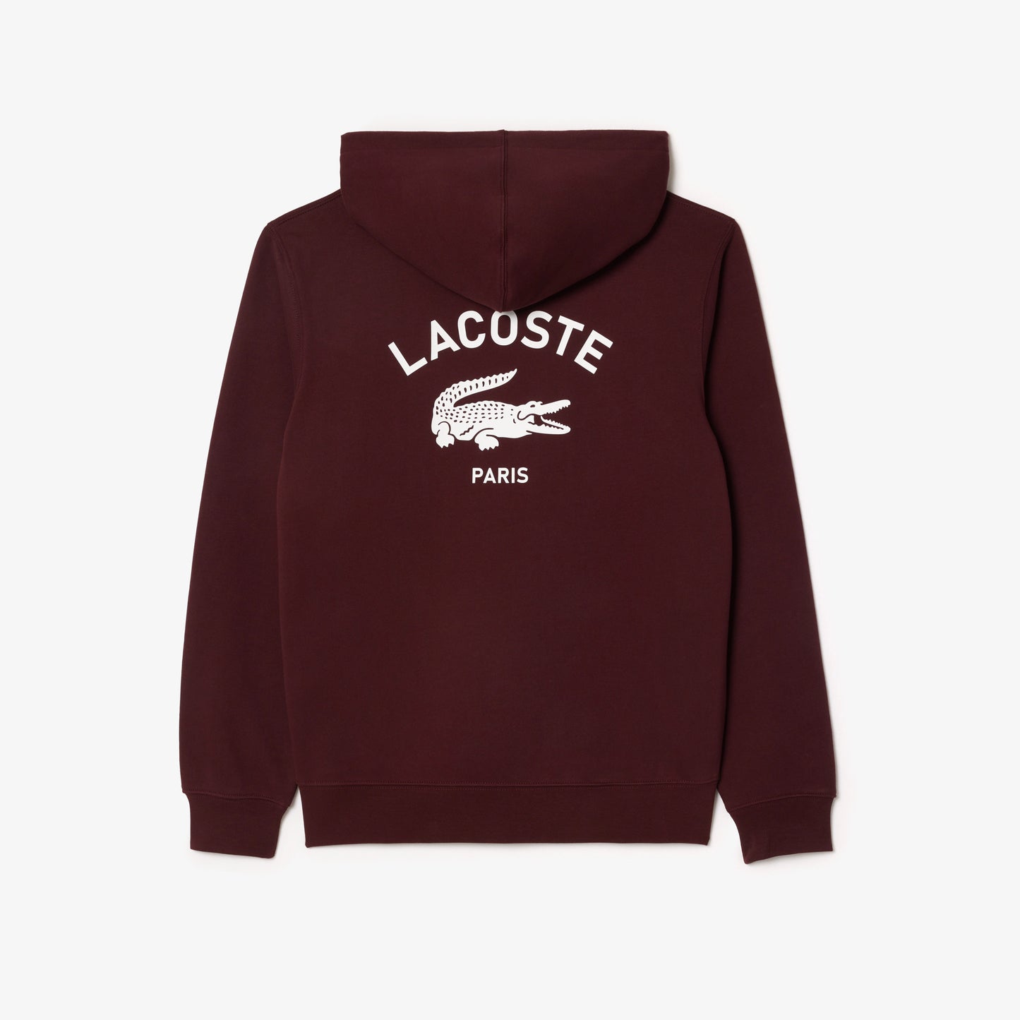 Lacoste Paris Print Hoodie SH2740 // BORDEAUX BZD