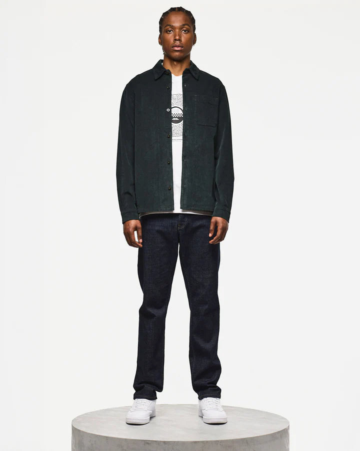 Weekend Offender Welch Cord Shirt // FOREST GREEN