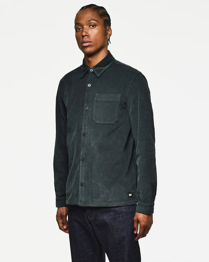 Weekend Offender Welch Cord Shirt // FOREST GREEN