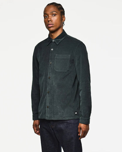 Weekend Offender Welch Cord Shirt // FOREST GREEN