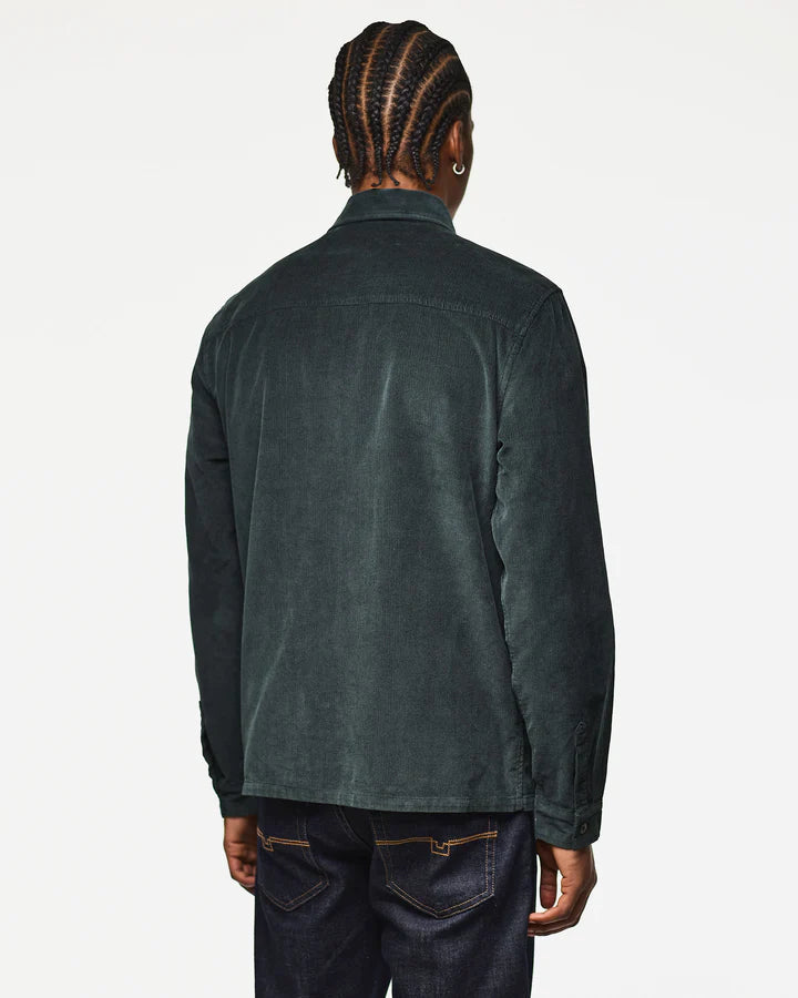 Weekend Offender Welch Cord Shirt // FOREST GREEN