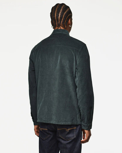 Weekend Offender Welch Cord Shirt // FOREST GREEN