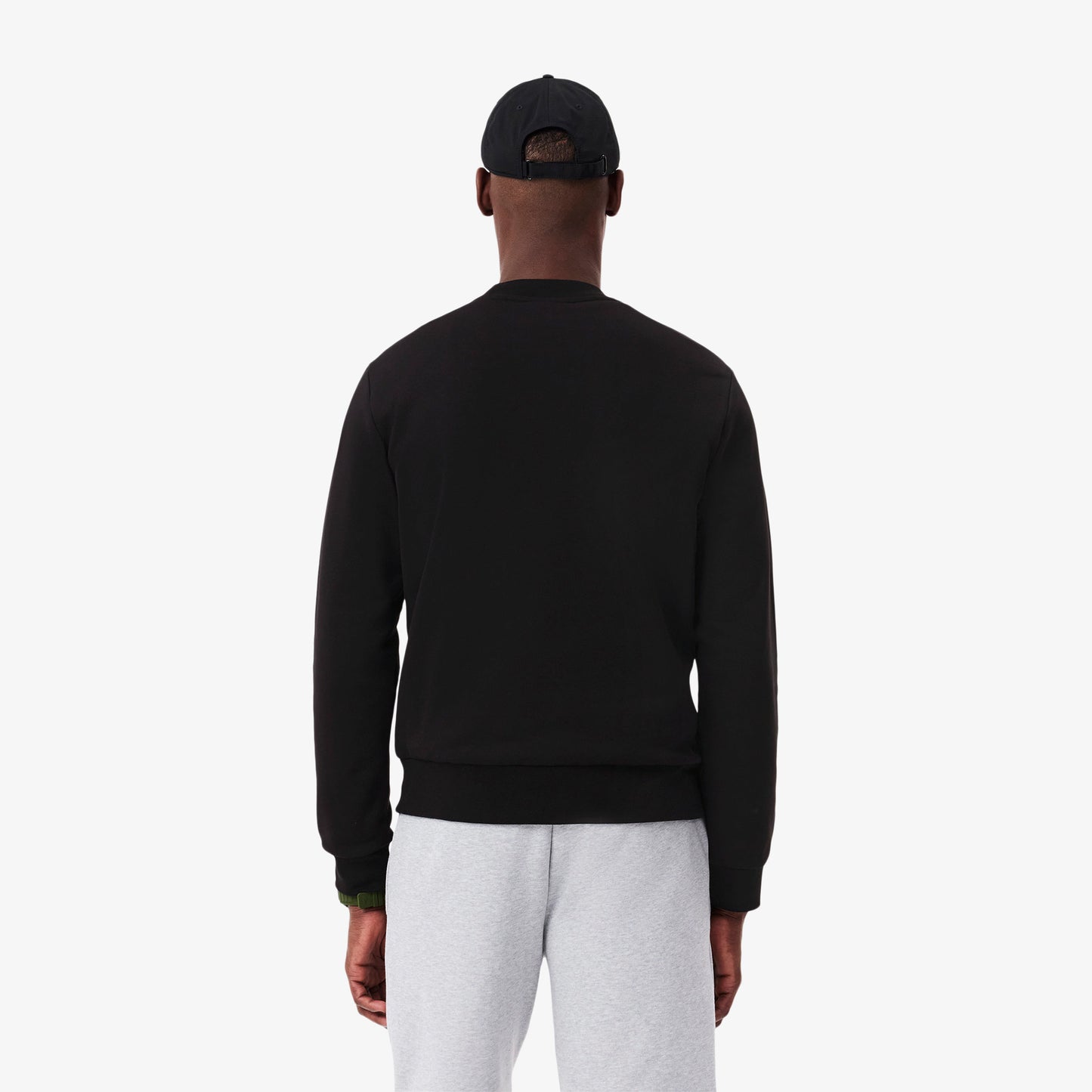 Lacoste Fleece Crew Neck Sweatshirt SH9608 // BLACK 031