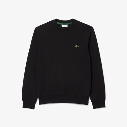 Lacoste Fleece Crew Neck Sweatshirt // BLACK