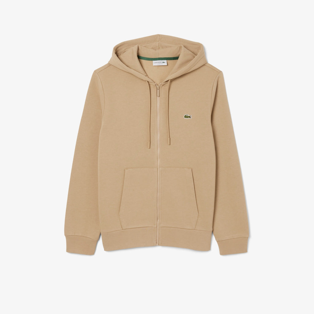 Lacoste Zip-Up Fleece Hoodie Sh9626 // BEIGE