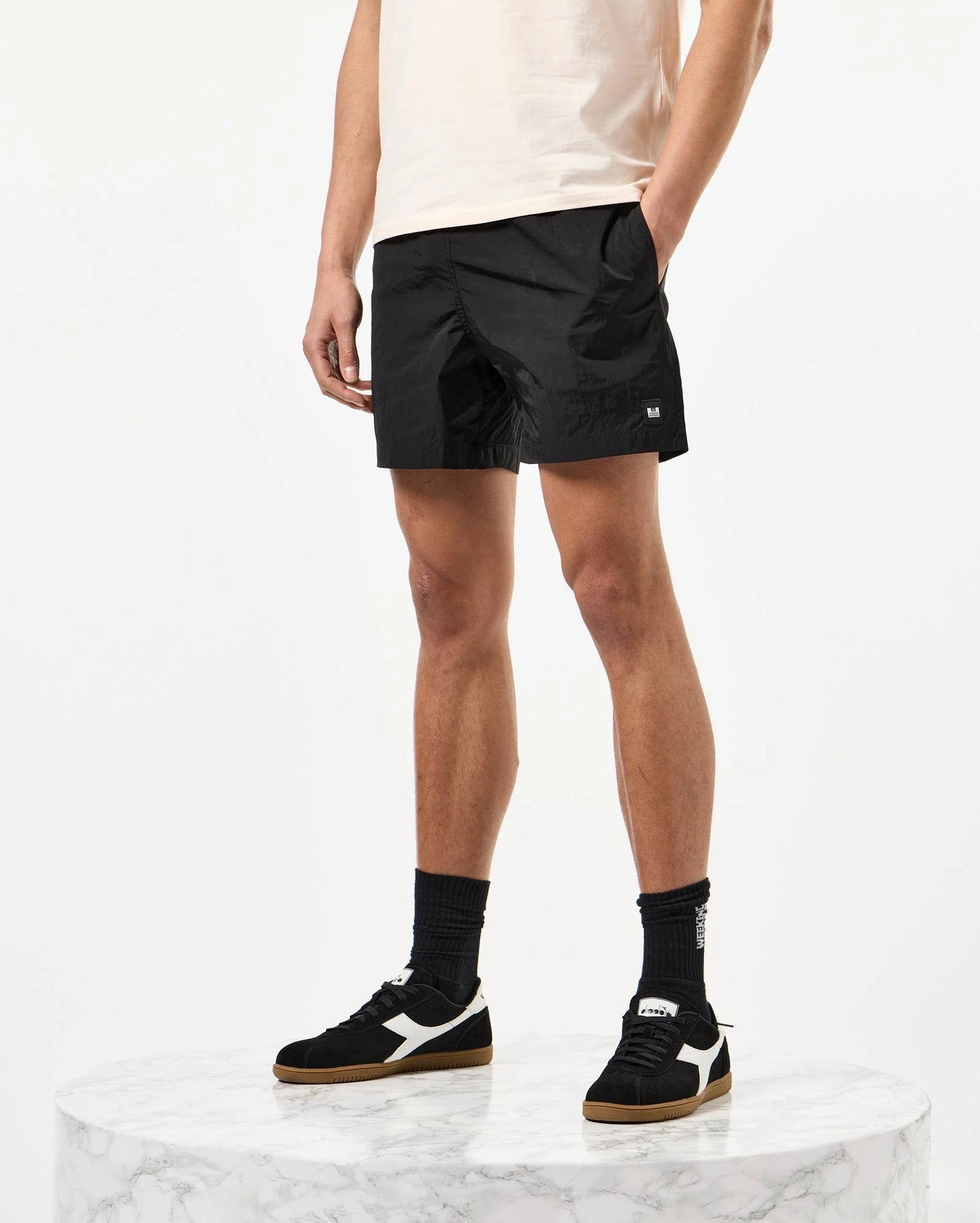 Weekend Offender Stacks Swim Shorts // BLACK