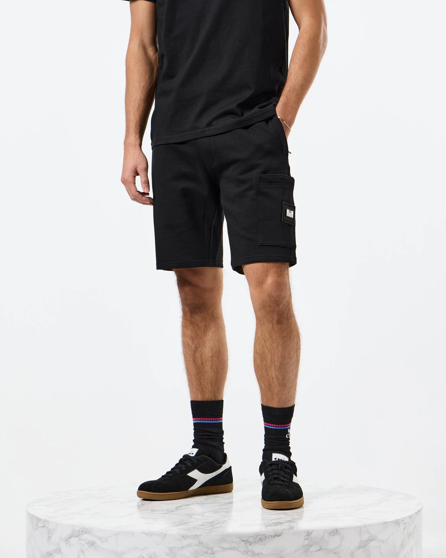 Weekend Offender Hawkins Jogger Shorts // BLACK