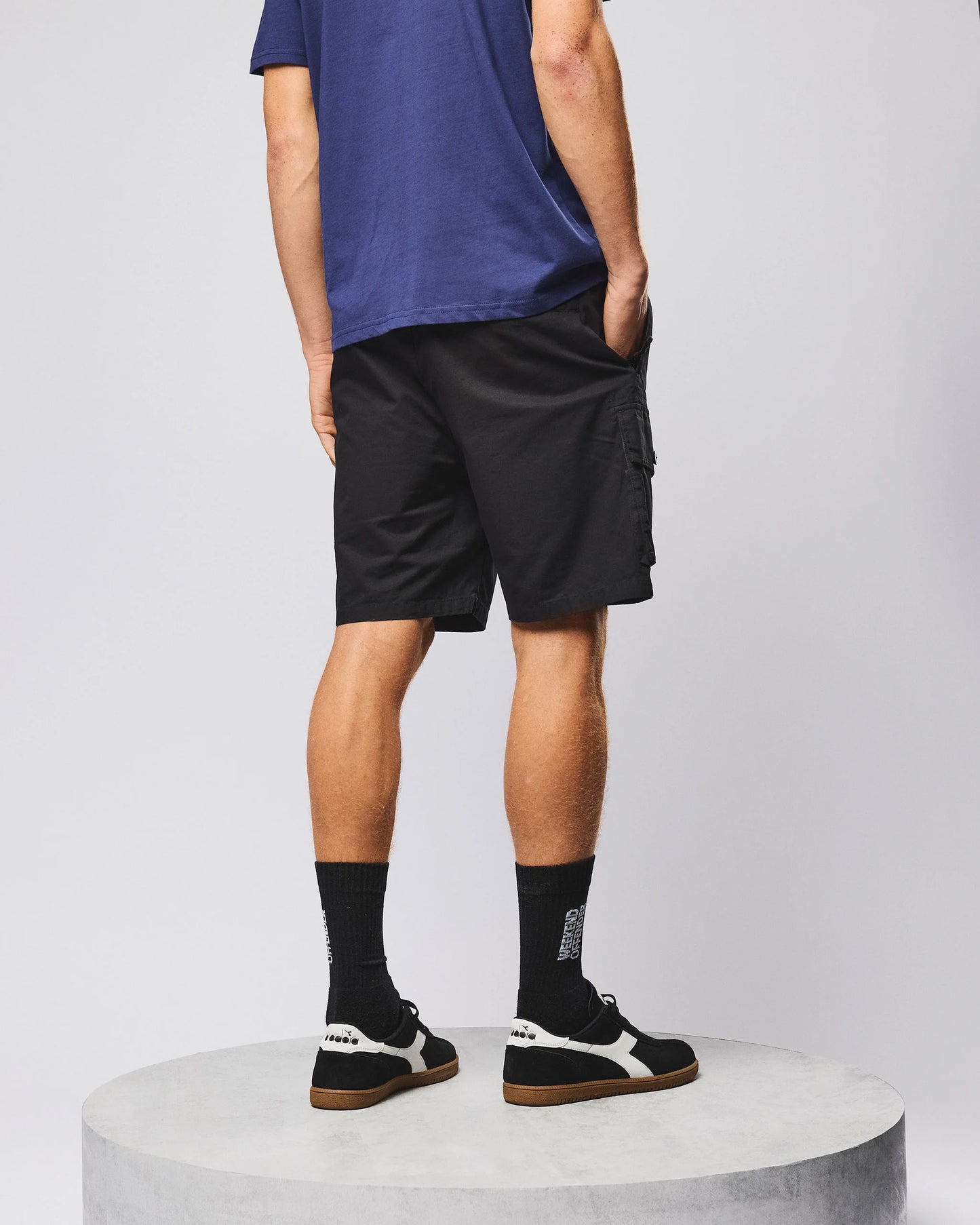 Weekend Offender Scopello Cargo Short // BLACK