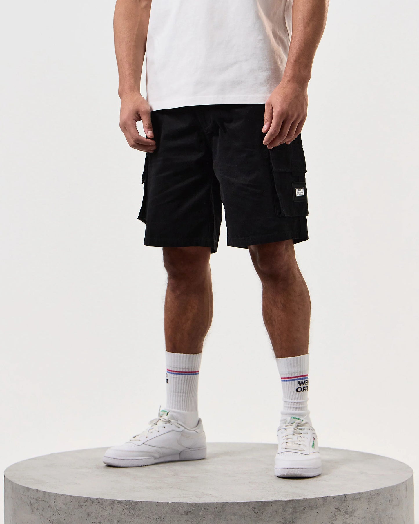 Weekend Offender Mascia Cargo Shorts // BLACK