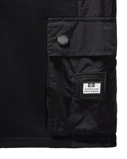 Weekend Offender Pink Sands Jogger Shorts // BLACK