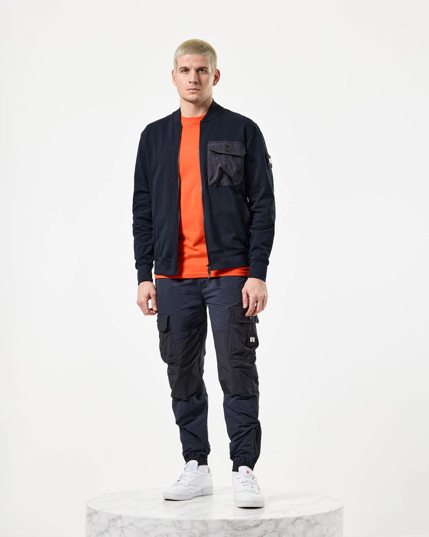 Weekend Offender x Leo Gregory Santo Full Zip Sweatshirt // NAVY