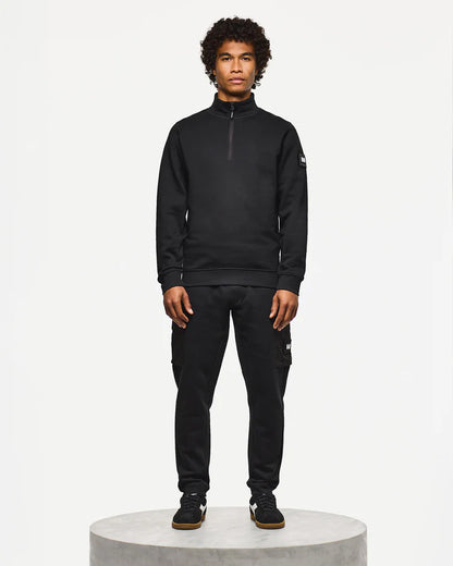 Weekend Offender Kraviz Quarter Zip Sweatshirt // BLACK