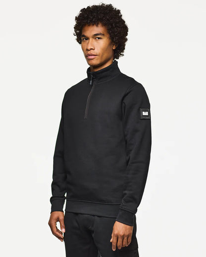 Weekend Offender Kraviz Quarter Zip Sweatshirt // BLACK