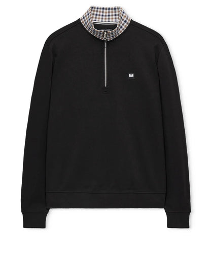Weekend Offender Henson Quarter Zip Sweatshirt // BLACK