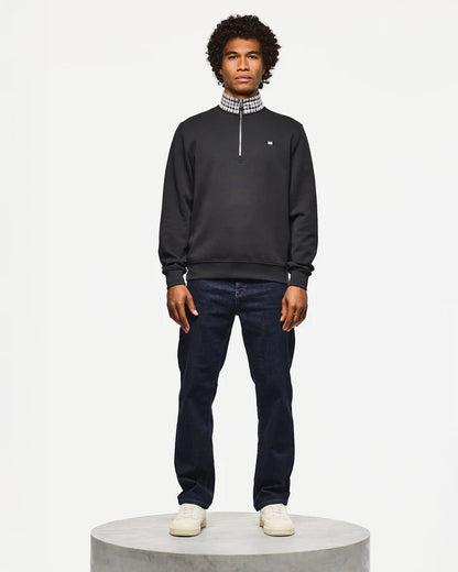 Weekend Offender Henson Quarter Zip Sweatshirt // BLACK