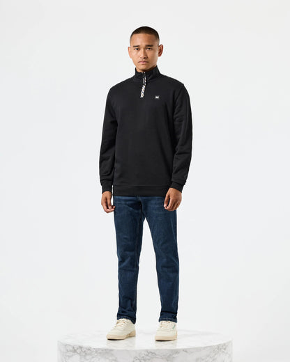 Weekend Offender Matisa Quarter Neck Sweatshirt // BLACK