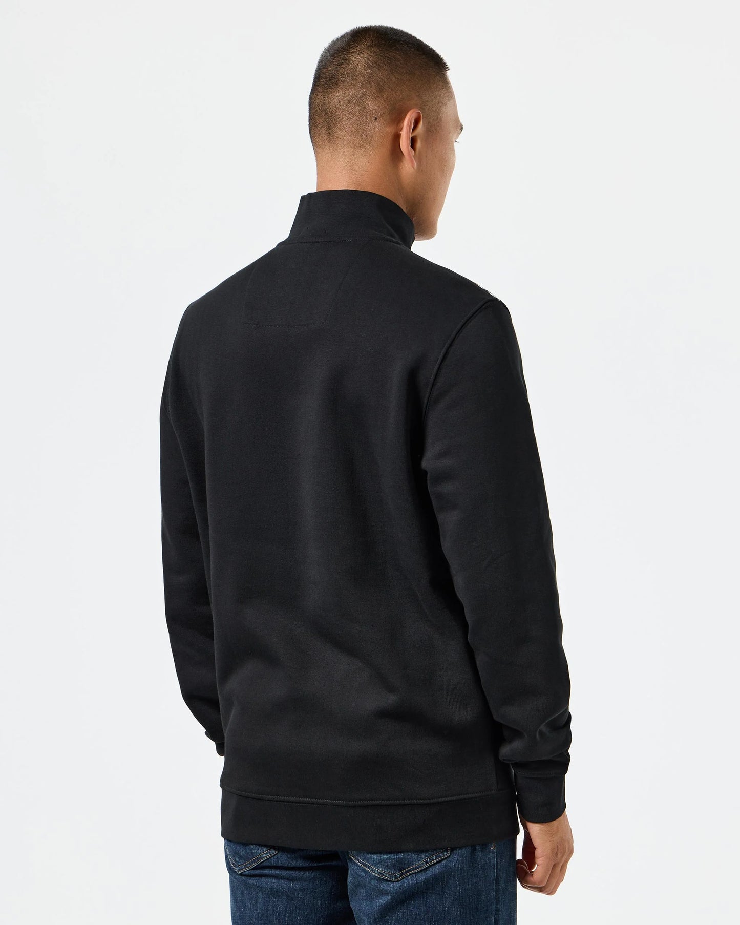 Weekend Offender Matisa Quarter Neck Sweatshirt // BLACK