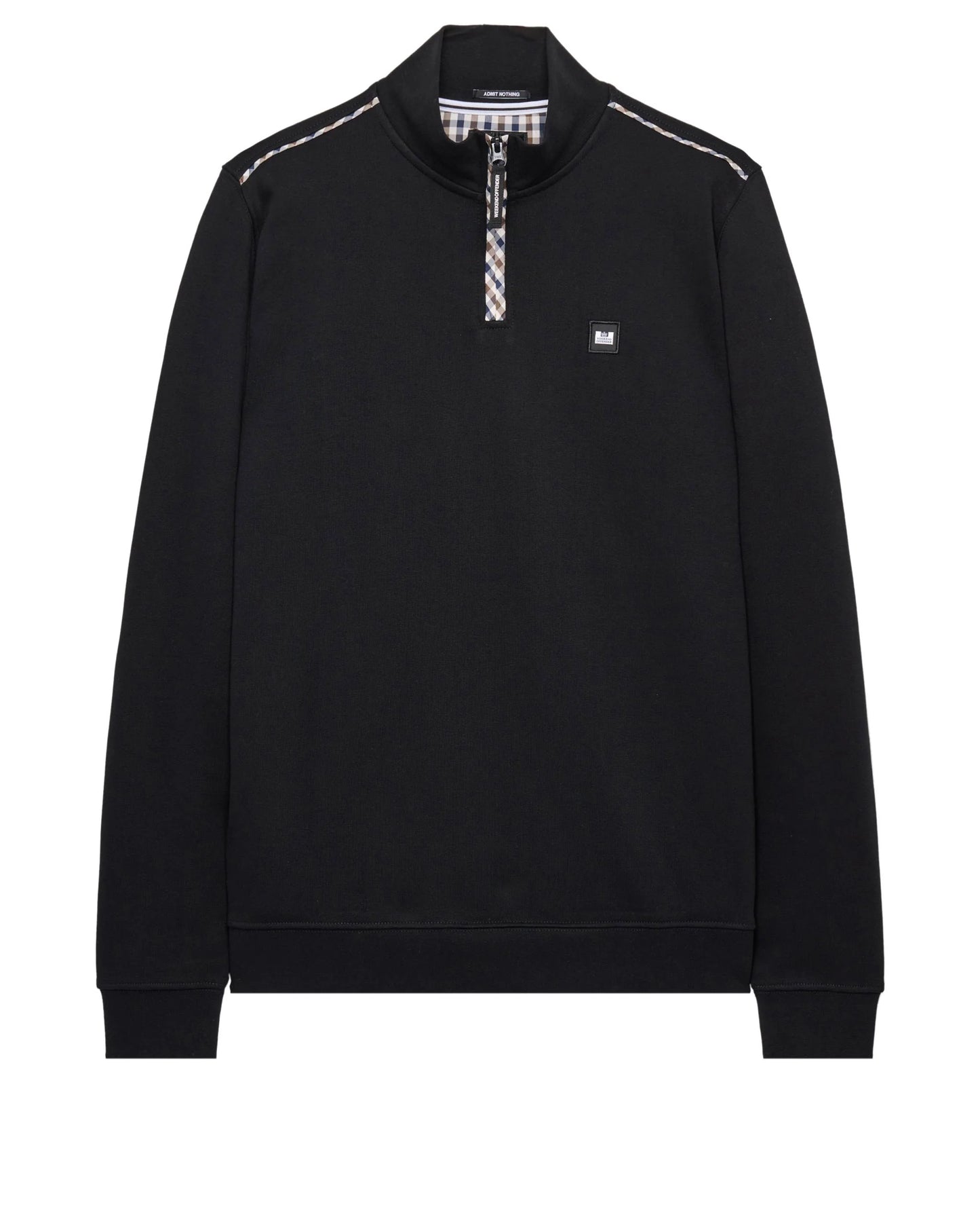 Weekend Offender Matisa Quarter Neck Sweatshirt // SVART