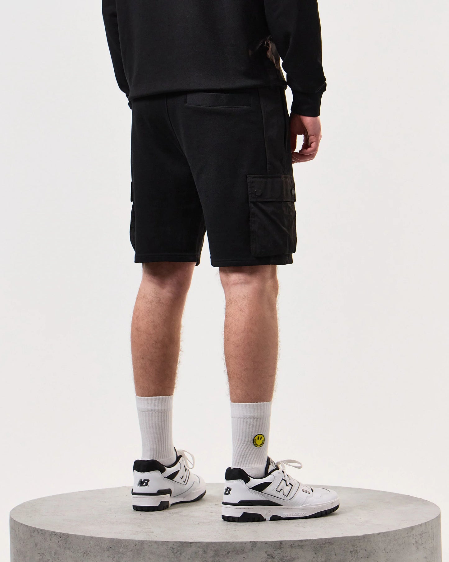 Weekend Offender Pink Sands Jogger Shorts // BLACK