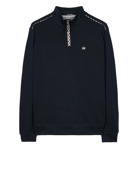 Weekend Offender Matisa Quarter Zip Sweatshirt // NAVY