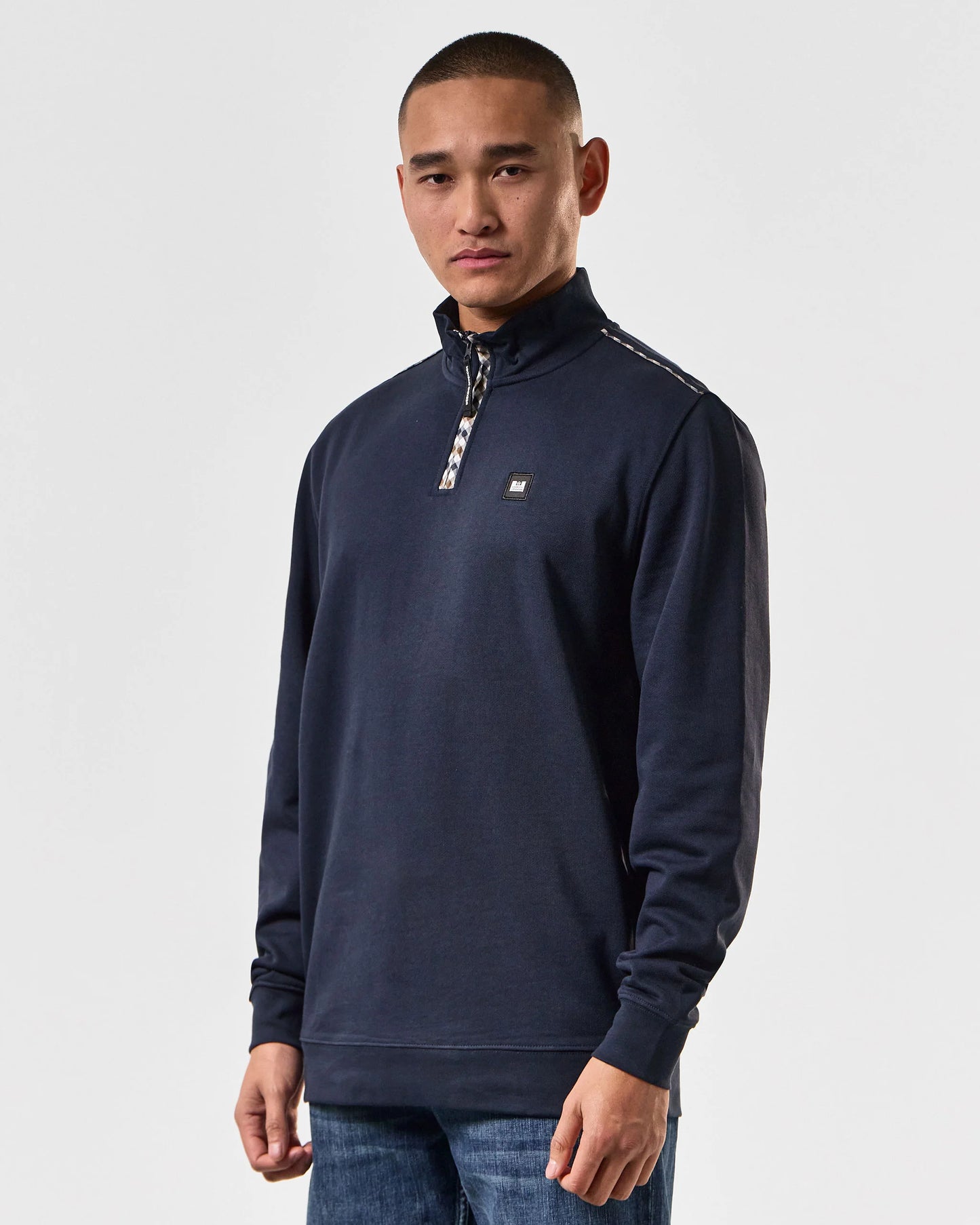 Weekend Offender Matisa Quarter Zip Sweatshirt // NAVY