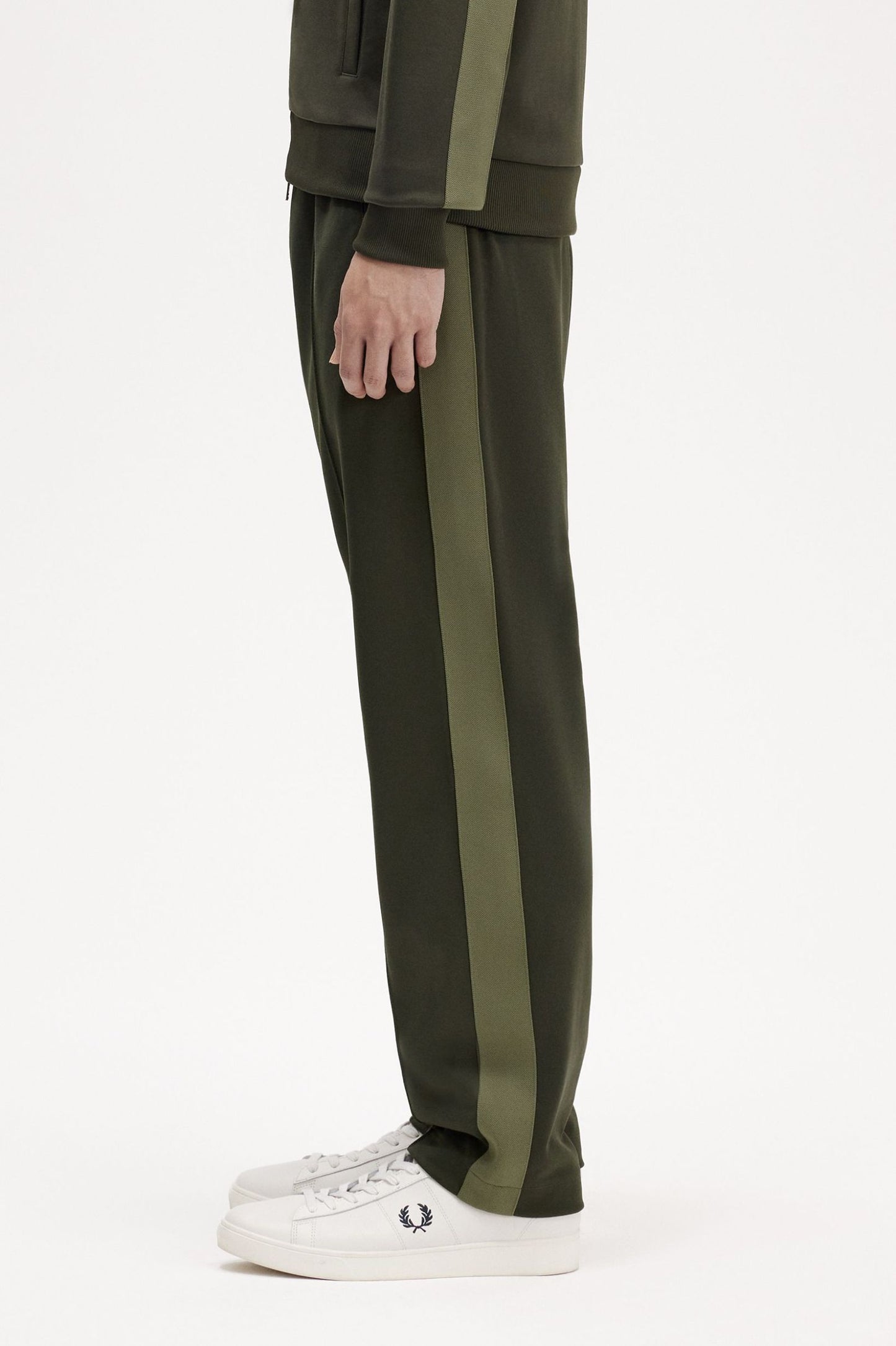 Fred Perry Tape Detail Track Pants T7176 // HUNTING GREEN