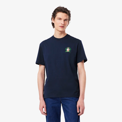 Lacoste French Made Embroidered Badge T-shirt TH0027 // MIDNIGHT BLUE 166