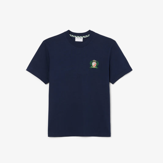 Lacoste French Made Embroidered Badge T-shirt TH0027 // MIDNIGHT BLUE 166