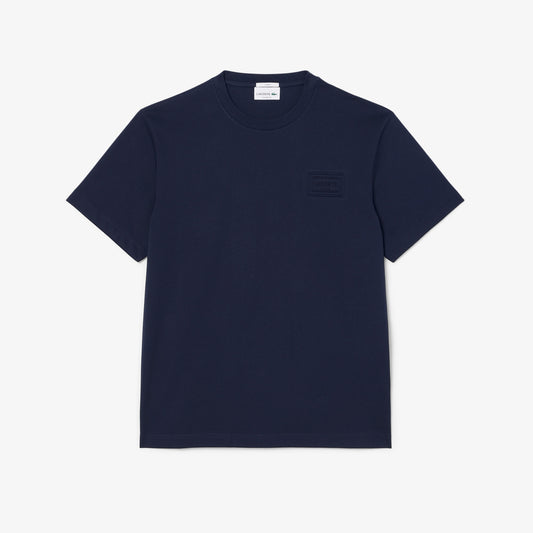 Lacoste Embossed Branding Cotton T-shirt // MIDNIGHT BLUE