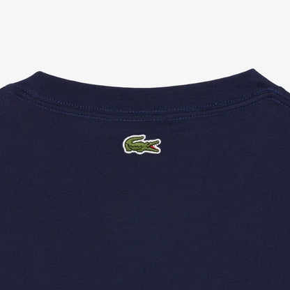 Lacoste Embossed Branding Cotton T-shirt // MIDNIGHT BLUE