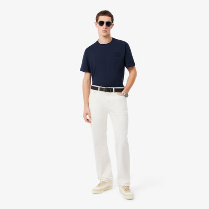 Lacoste Embossed Branding Cotton T-shirt // MIDNIGHT BLUE