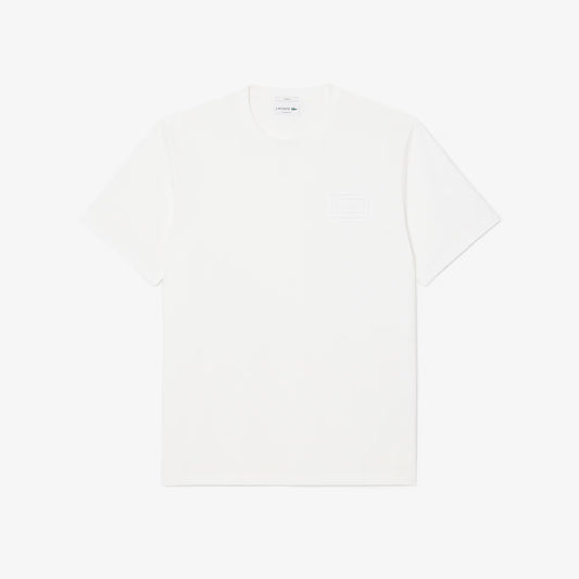 Lacoste Embossed Branding Cotton T-shirt // WHITE