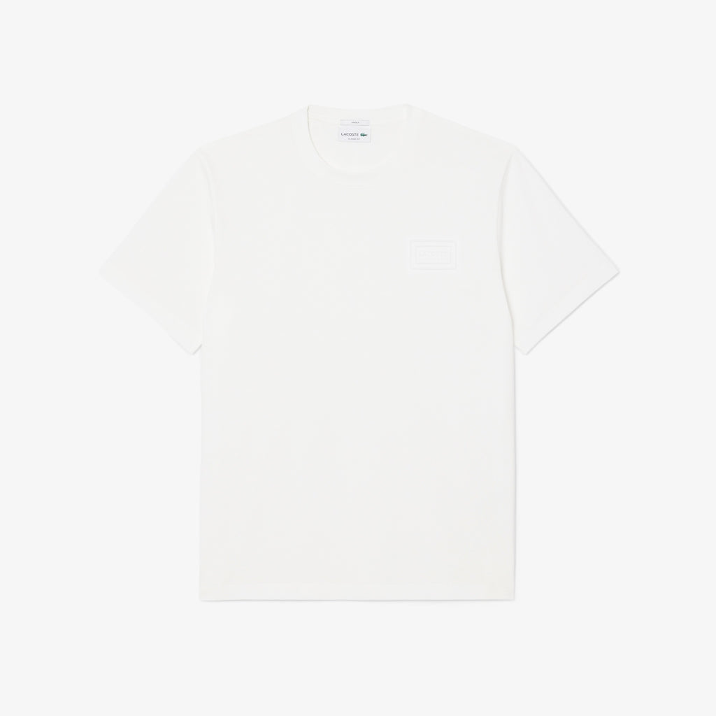 Lacoste Embossed Branding Cotton T-shirt // WHITE
