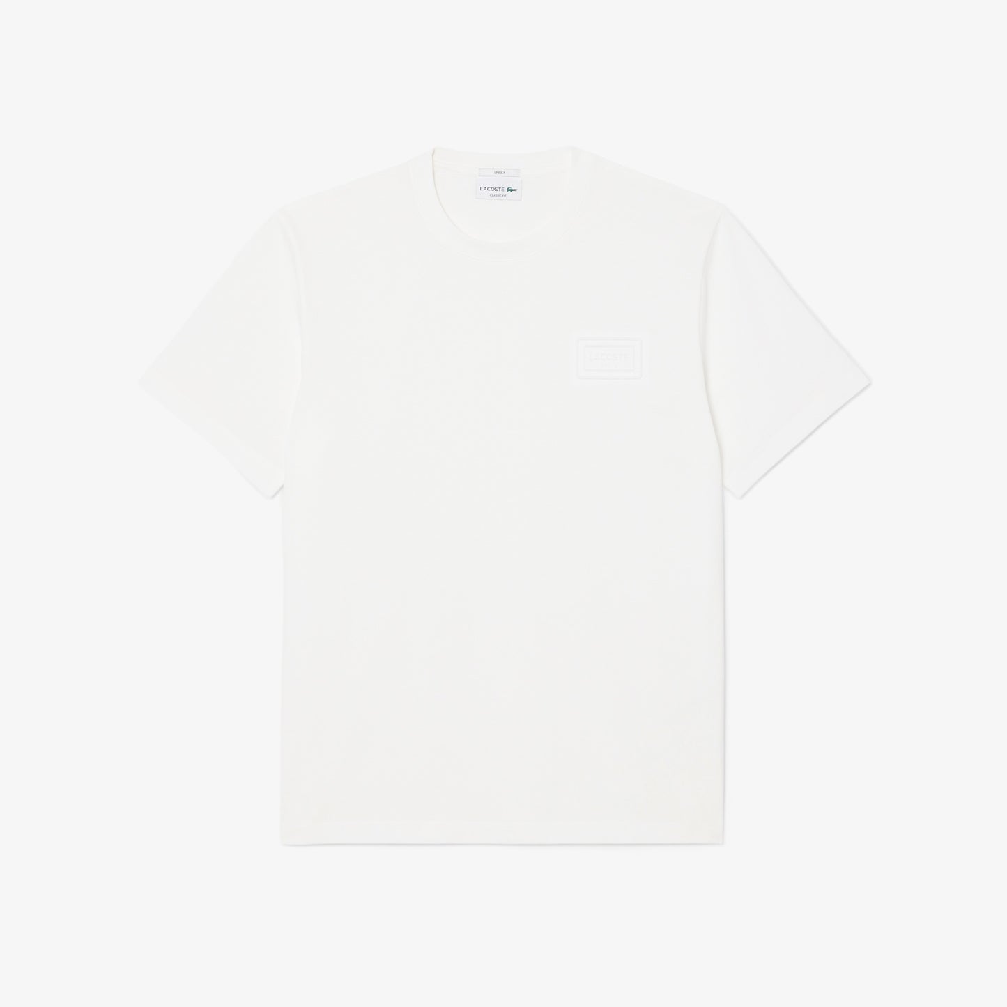 Lacoste Embossed Branding Cotton T-shirt // WHITE