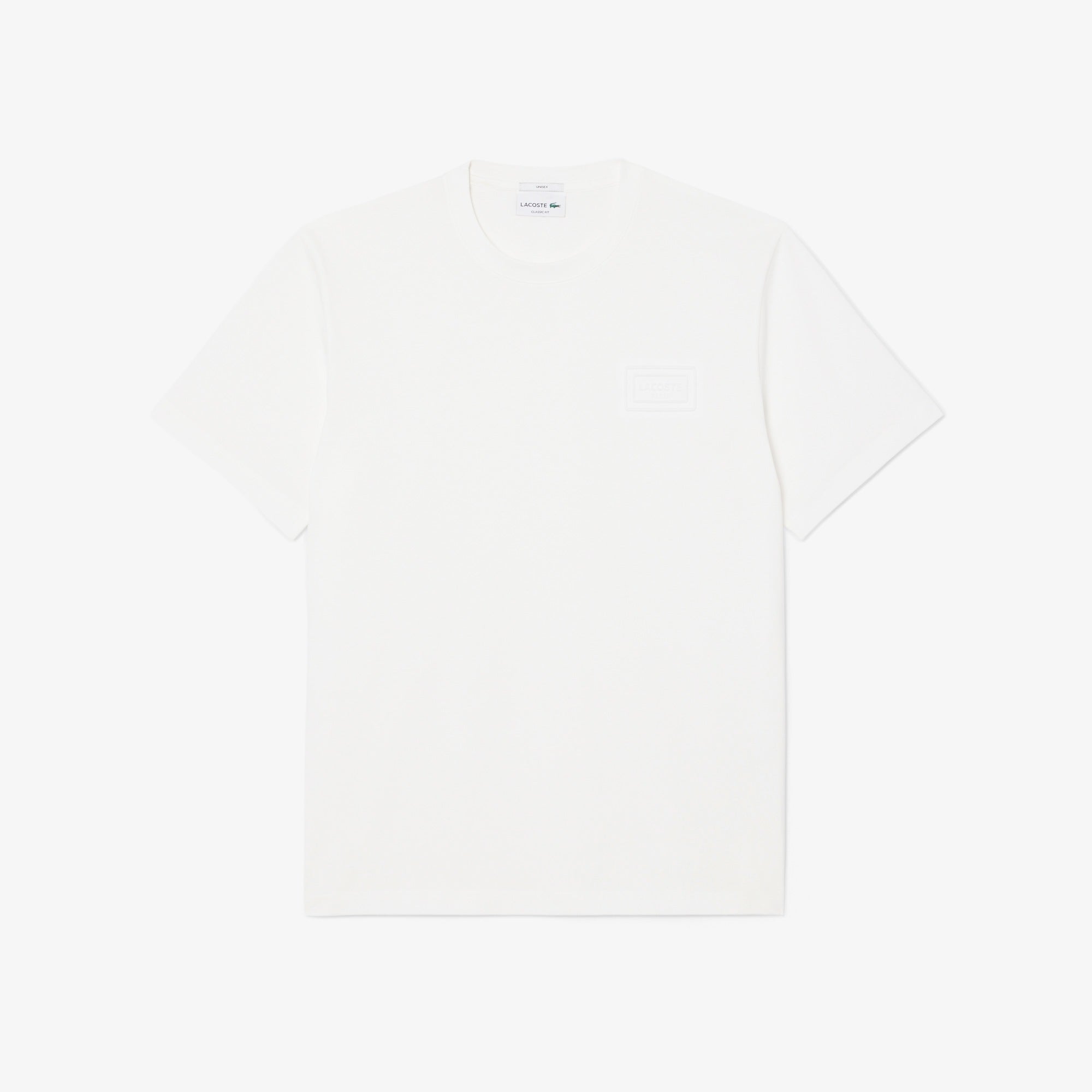 Lacoste Embossed Branding Cotton T-shirt // WHITE