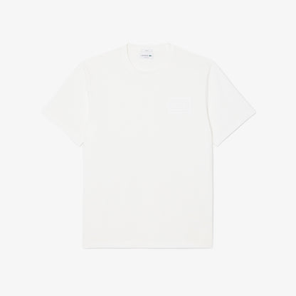 Lacoste Embossed Branding Cotton T-shirt // WHITE