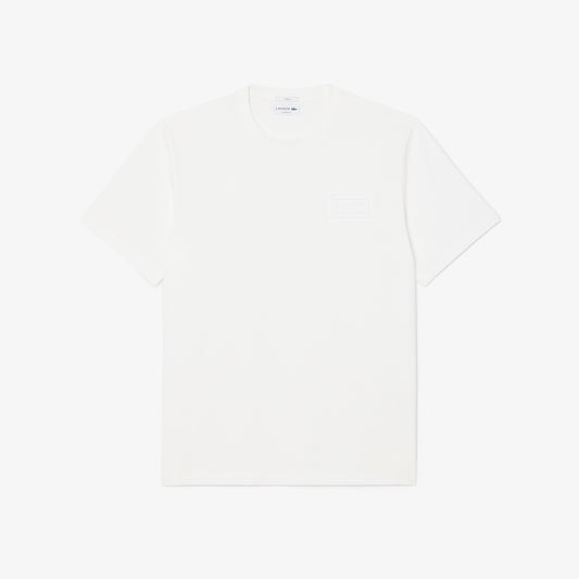 Lacoste Embossed Branding Cotton T-shirt // WHITE