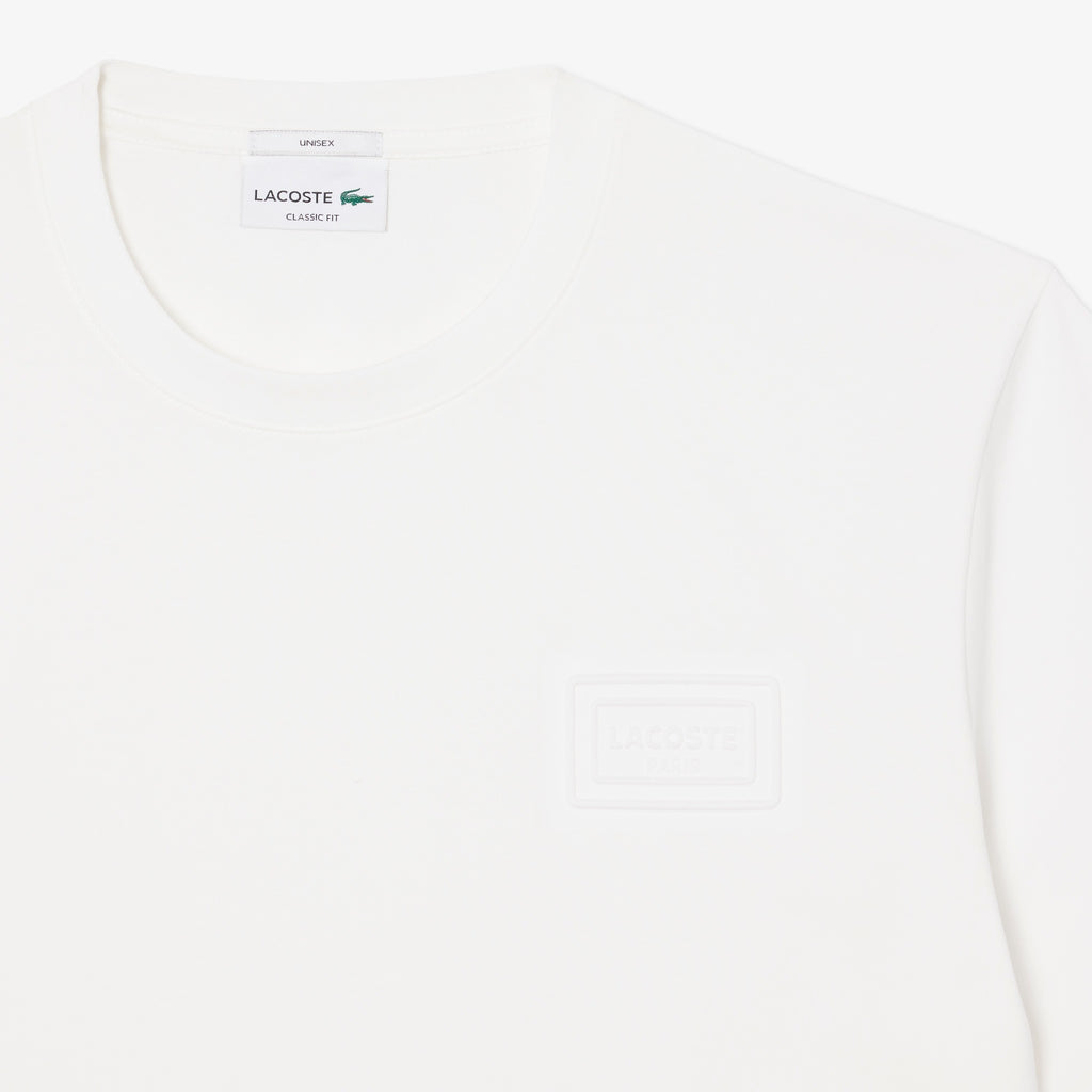 Lacoste Embossed Branding Cotton T-shirt // WHITE