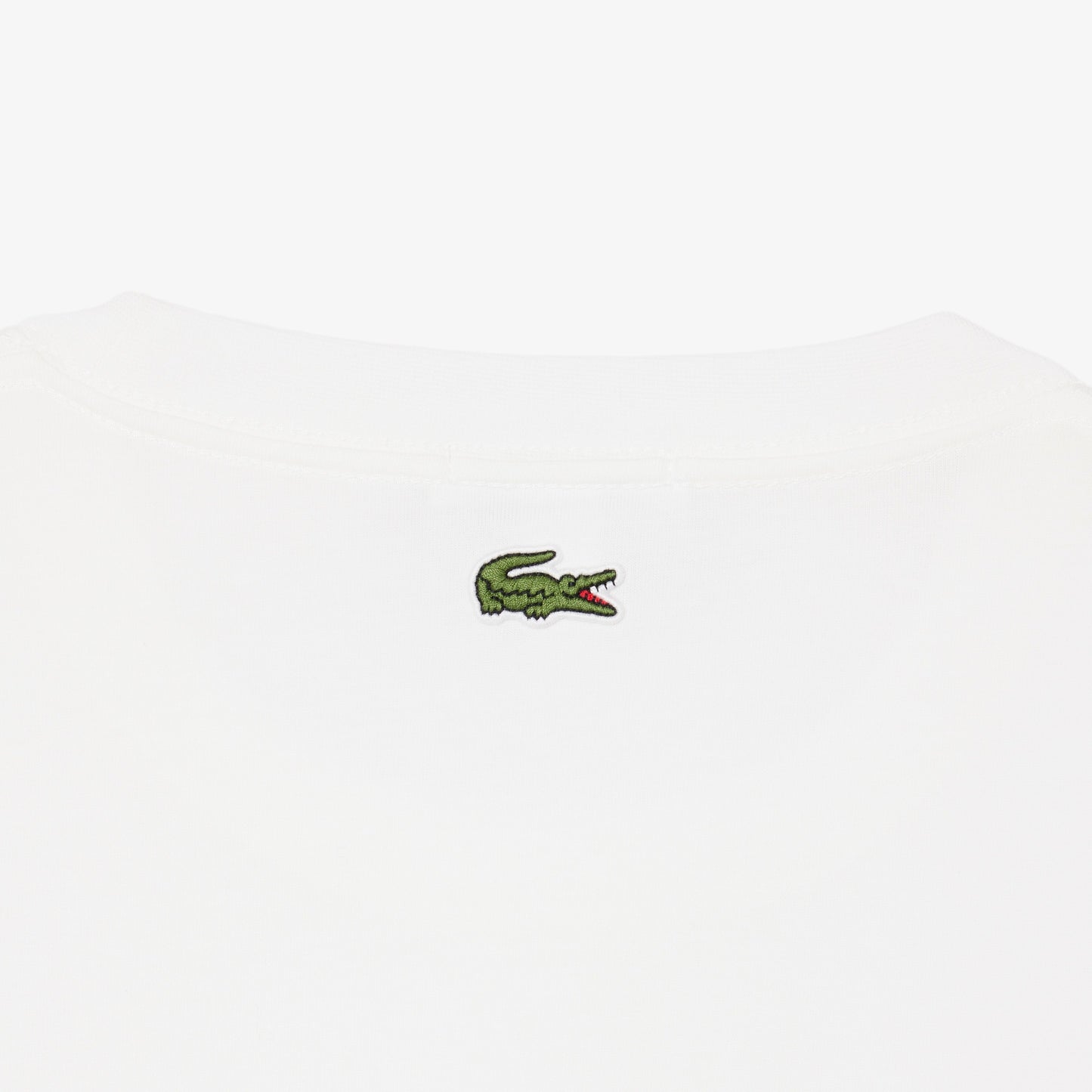 Lacoste Embossed Branding Cotton T-shirt // WHITE