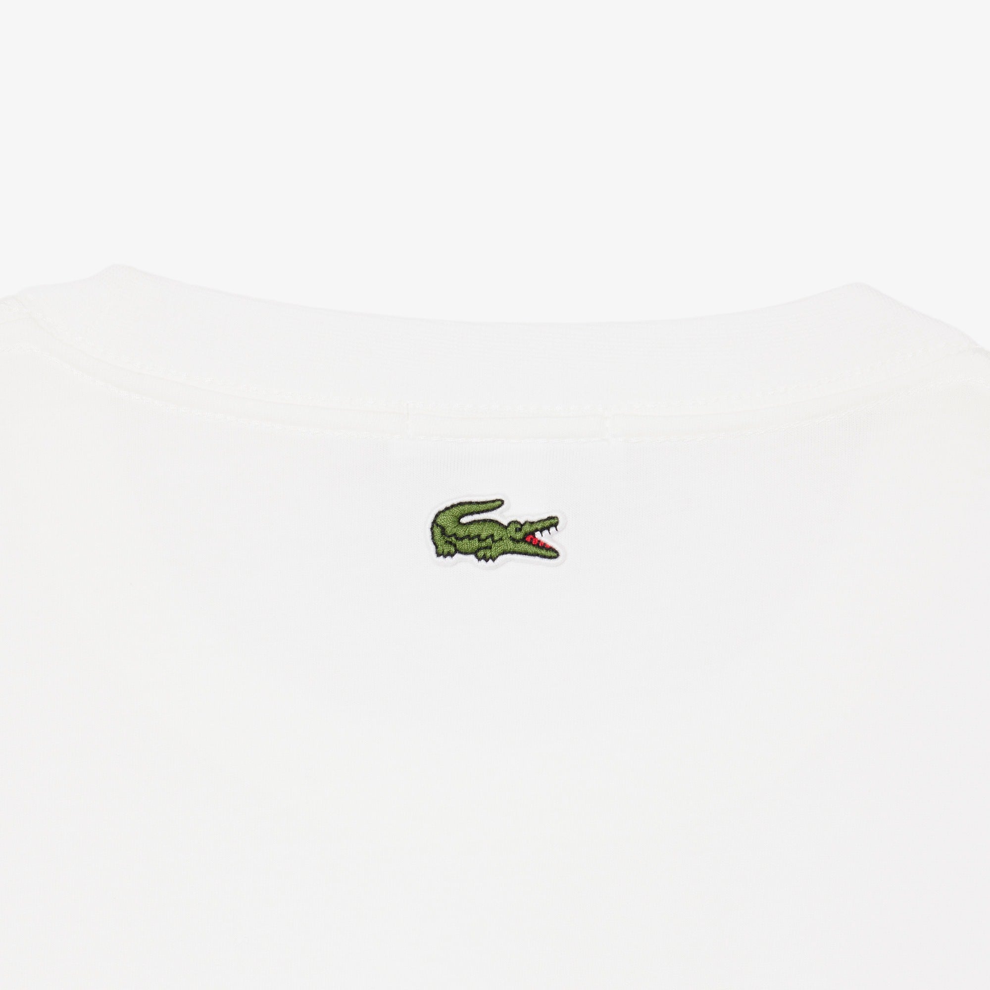 Lacoste Embossed Branding Cotton T-shirt // WHITE