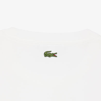 Lacoste Embossed Branding Cotton T-shirt // WHITE